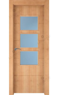 Puerta interior actual madera Nature, maciza ld3 Lin R4 3VC, haya V. Madegar